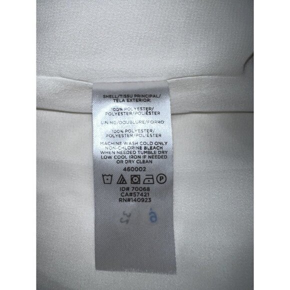 LOFT Off White Sleeveless V-Neck Spaghetti Strap Button Detail Flowy Top Sz XS - Picture 7 of 7